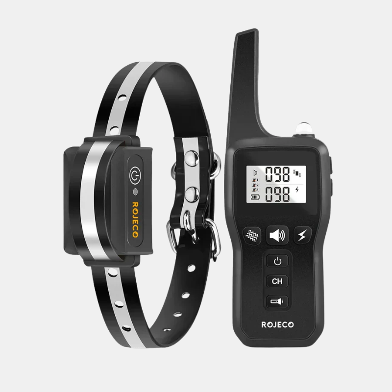Collier de dressage électrique pour chien, contrôle optimal à 1000m. Idéal pour entraînement et éducation canine.