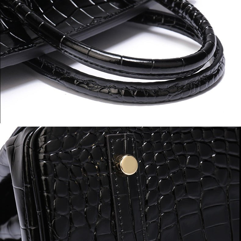 Sac à main en cuir classique, doté d'un système de sécurité pour vos biens précieux.