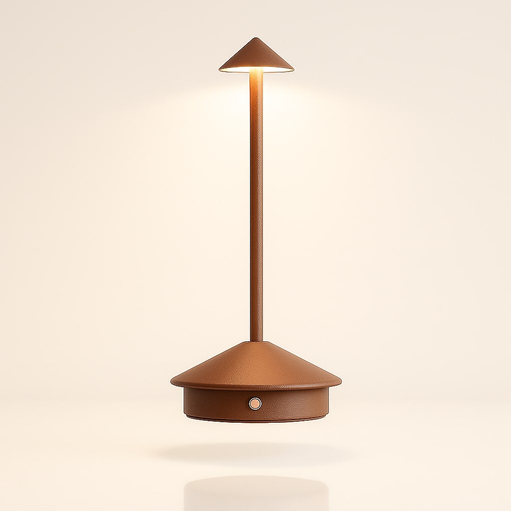 Luminaire LED moderne en aluminium, tactile et sans fil, lampe de table rechargeable pour tout espace.