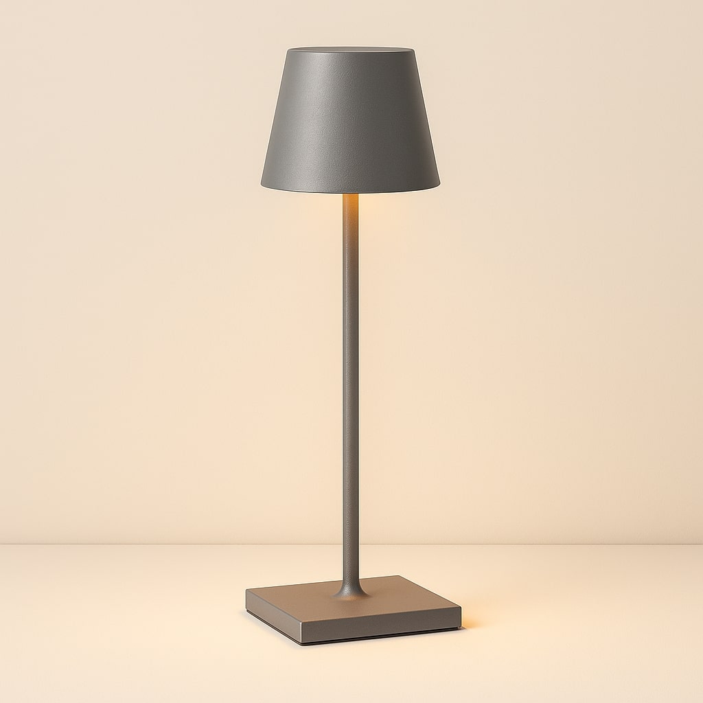 Lampe d'extérieur LED sans fil, pour table, design moderne, résistante aux intempéries, rechargeable.