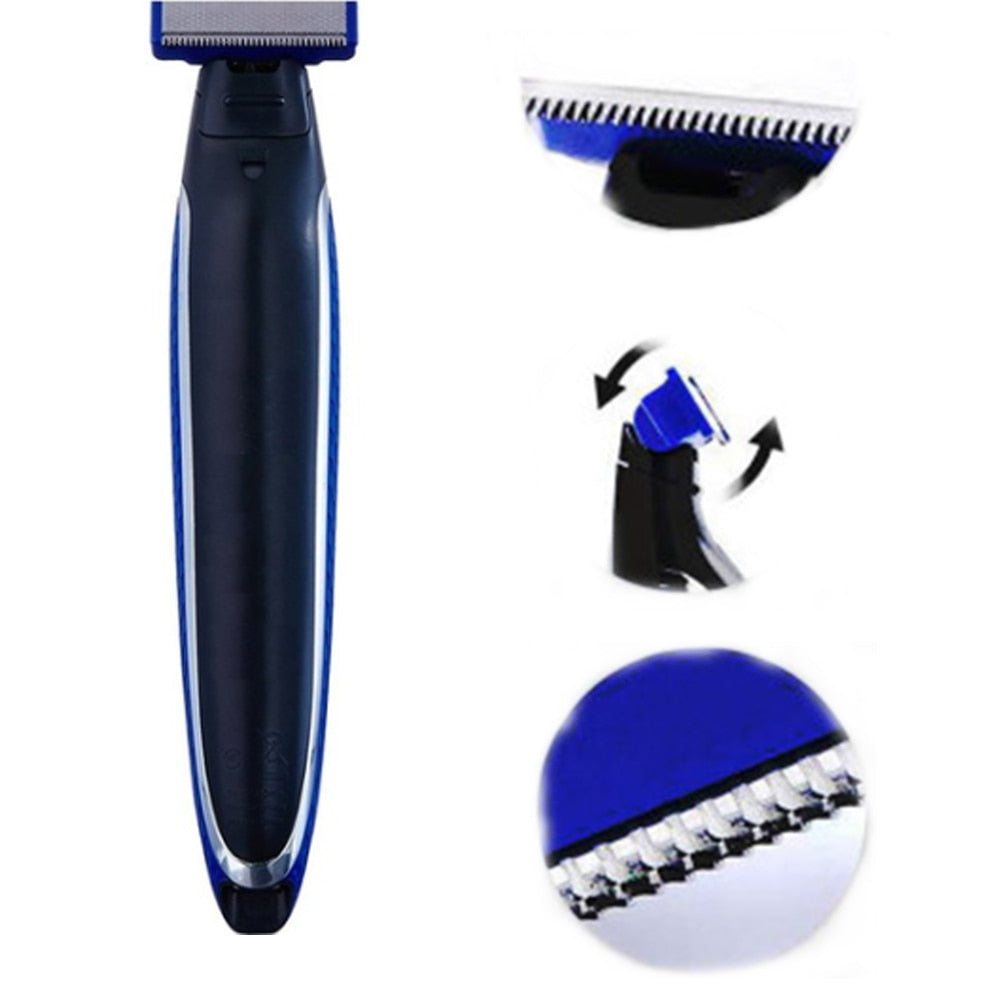 Tondeuse électrique sans fil pour homme. Rasage précis de la barbe, cheveux et toilettage. Batterie rechargeable USB.