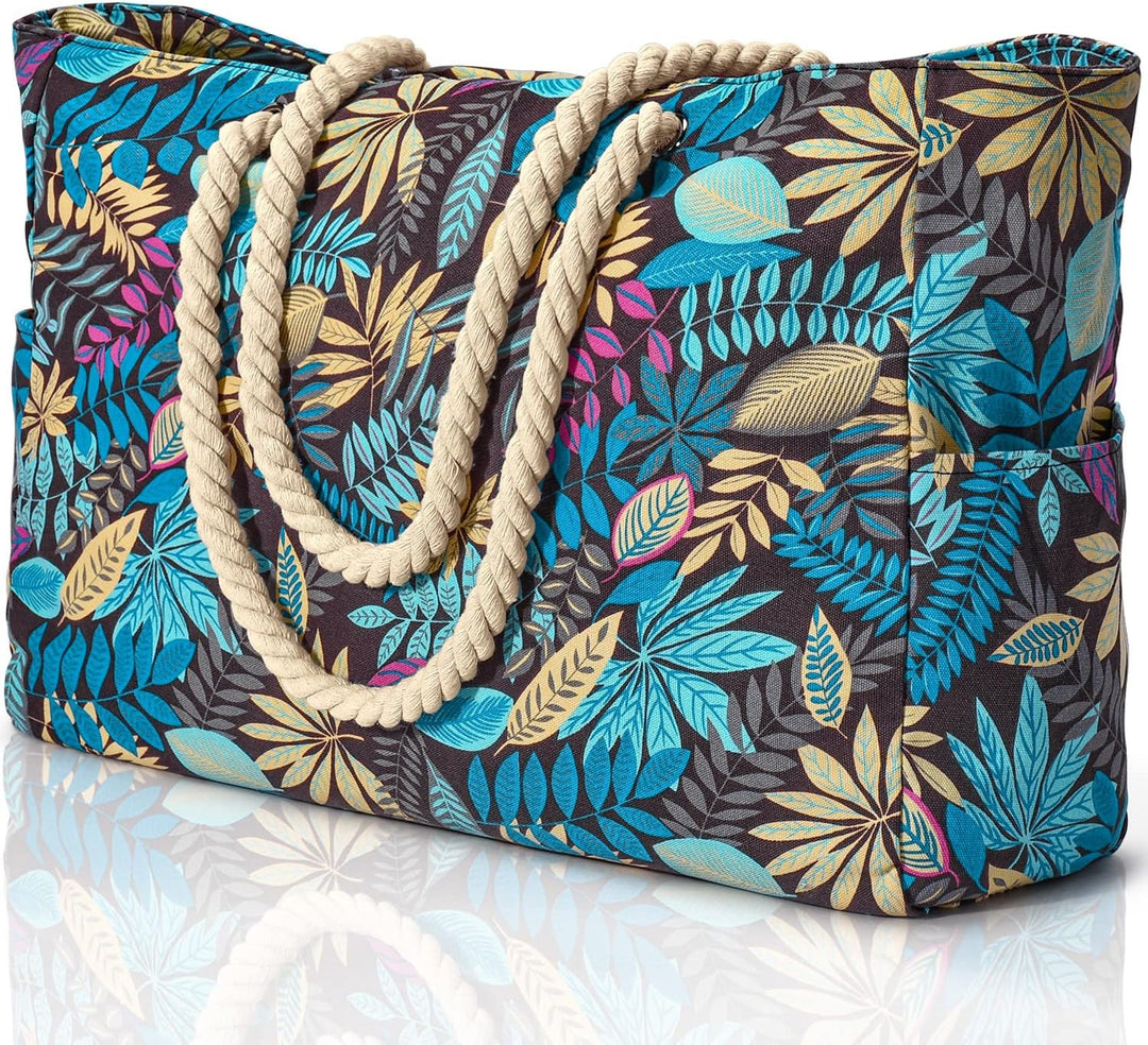 Sac fourre-tout imperméable XXL unisexe avec multiples poches pour la plage, la piscine ou le week-end. Accessoire.