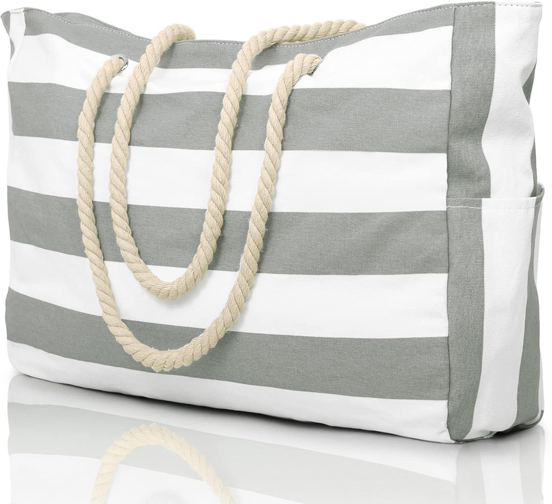 Grand sac de plage imperméable XXL avec poches, organisateur de voyage pour week-end ou piscine. Sac spacieux.