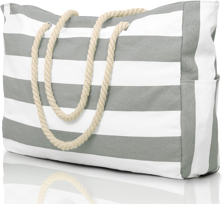 Grand sac de plage imperméable XXL avec poches, organisateur de voyage pour week-end ou piscine. Sac spacieux.
