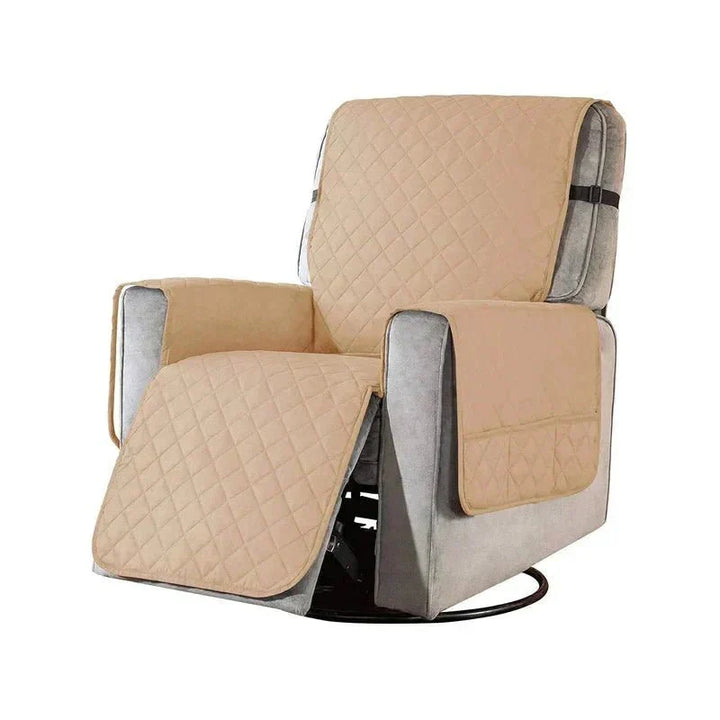 Revêtement de fauteuil extensible bleu marine, protège des taches et décore votre salon élégamment.