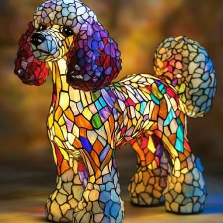 Lampe LED USB chien, petite veilleuse décorative pour bureau, chambre ou salon.