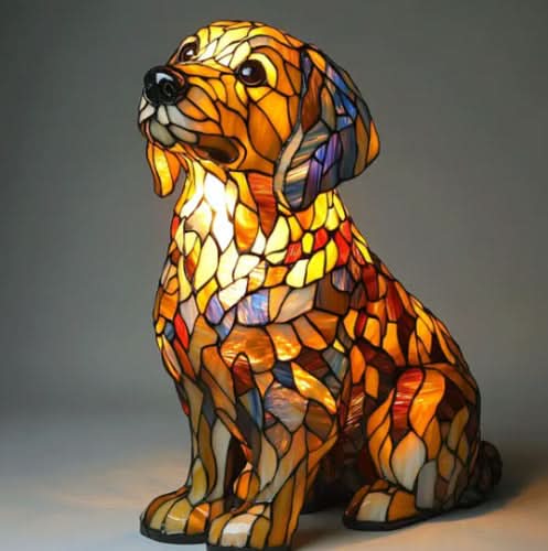 Veilleuse USB chien, lampe LED pour enfants ou adultes, décoration charmante et utile.