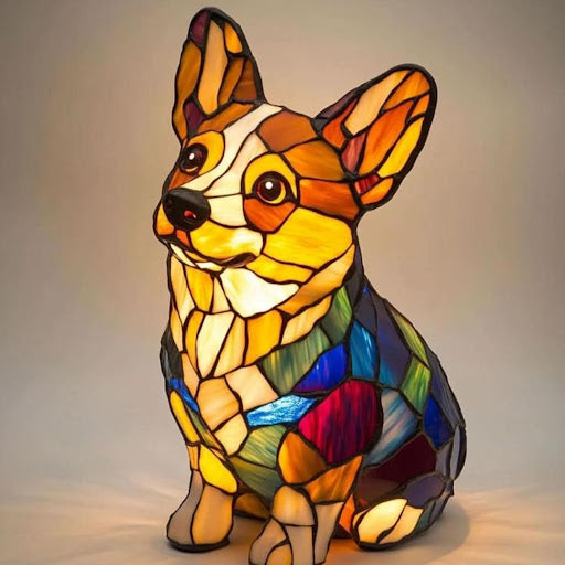 Lampe LED USB pour bureau, design chien mignon, éclairage d'appoint et décoration unique.