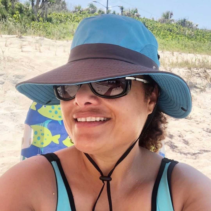 Chapeau d'été femme, large bord, protection anti-UV, idéal plage, ville ou marche.