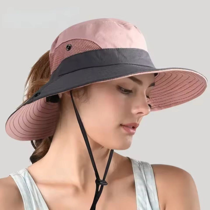 Chapeau de soleil femme, large bord, protection UV, élégant pour plage & été.
