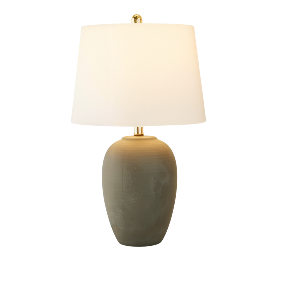 Lampe de table LED IllumiBase, design minimaliste et lumière d'ambiance chaleureuse.