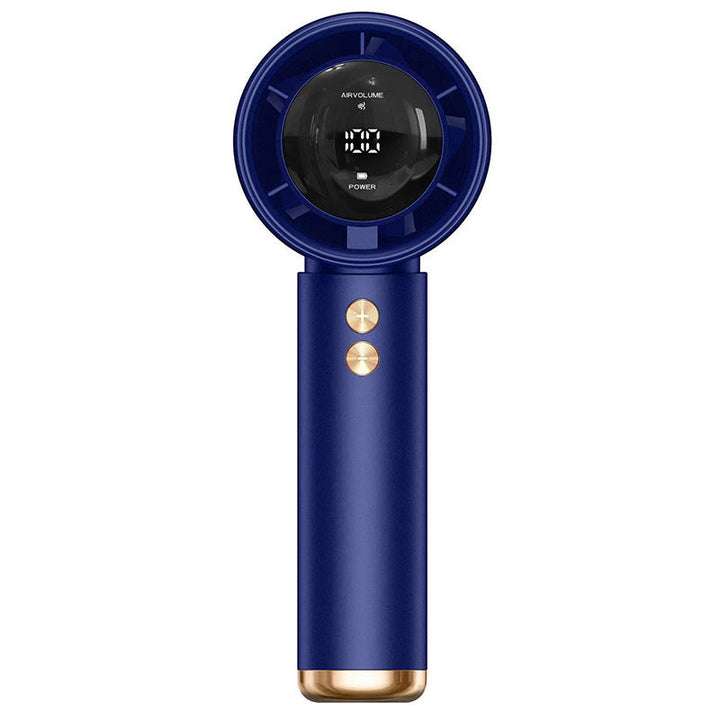 Ventilateur portable femme avec affichage numérique précis, offrant une brise fraîche personnalisable en extérieur.