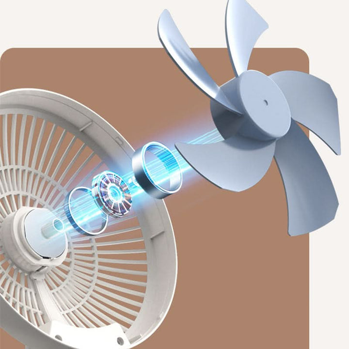 Ventilateur rechargeable compact pour une brise fraîche personnalisée, idéal pour le bureau ou l'été.