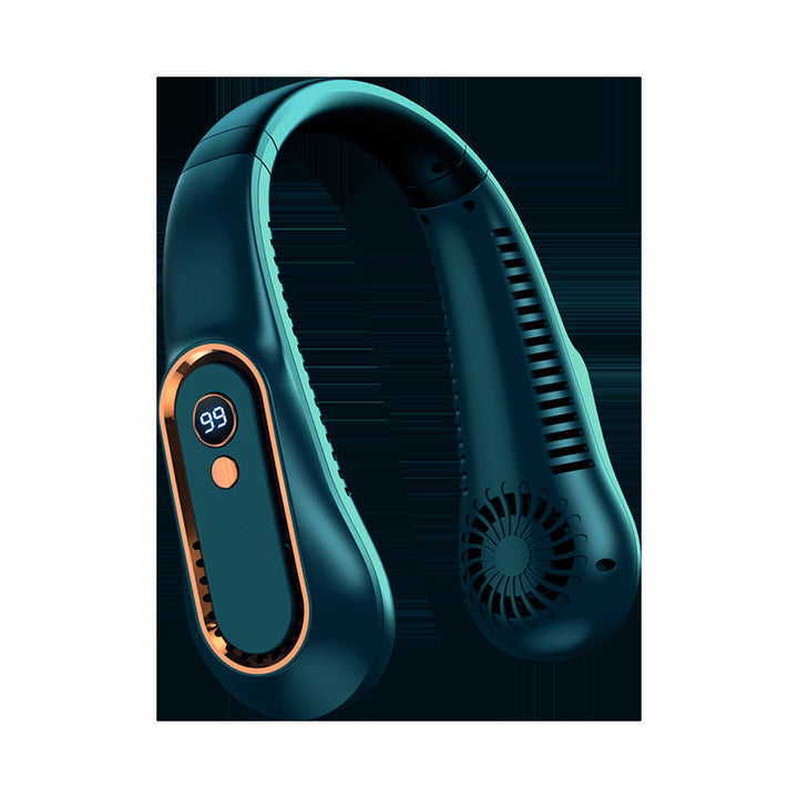 Ventilateur de cou portable mixte avec affichage numérique pour un rafraîchissement mains libres idéal en été.