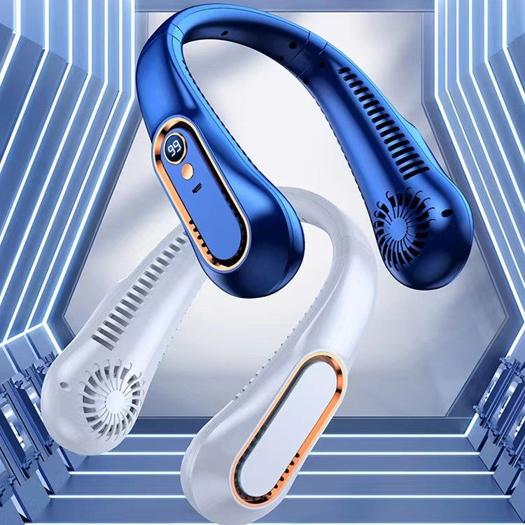 Design moderne et mixte pour ce ventilateur de cou portable avec affichage numérique. Rafraîchissement optimal.