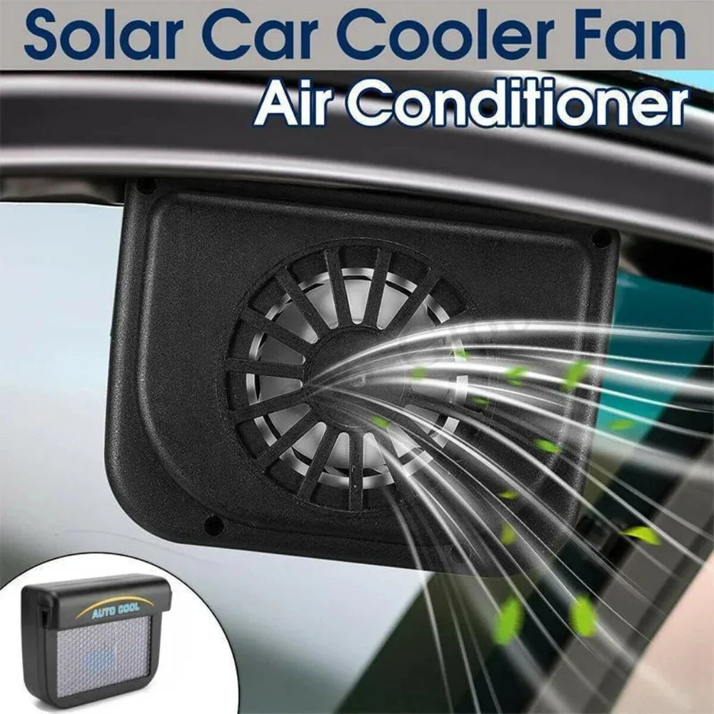 Ventilateur auto solaire pour voiture, maintient l'habitacle frais et ventilé, protégeant de la chaleur estivale.