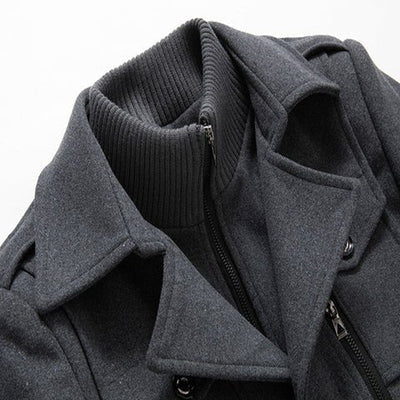 Veste d'hiver homme confortable noire, style fluide et élégant, parfaite pour la mode homme automne.