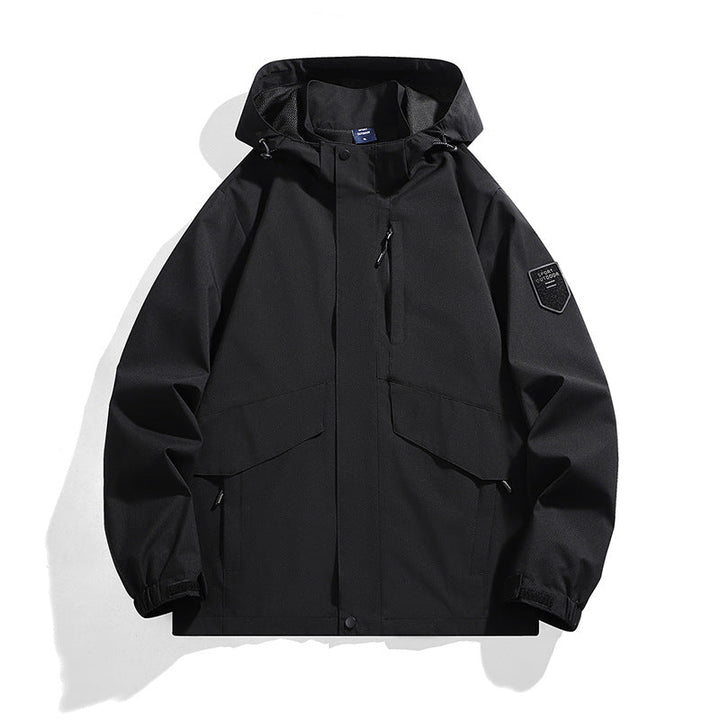 Veste imperméable homme polyvalente pour la randonnée, le vélo et le sport en plein air. Coupe-vent stylée.