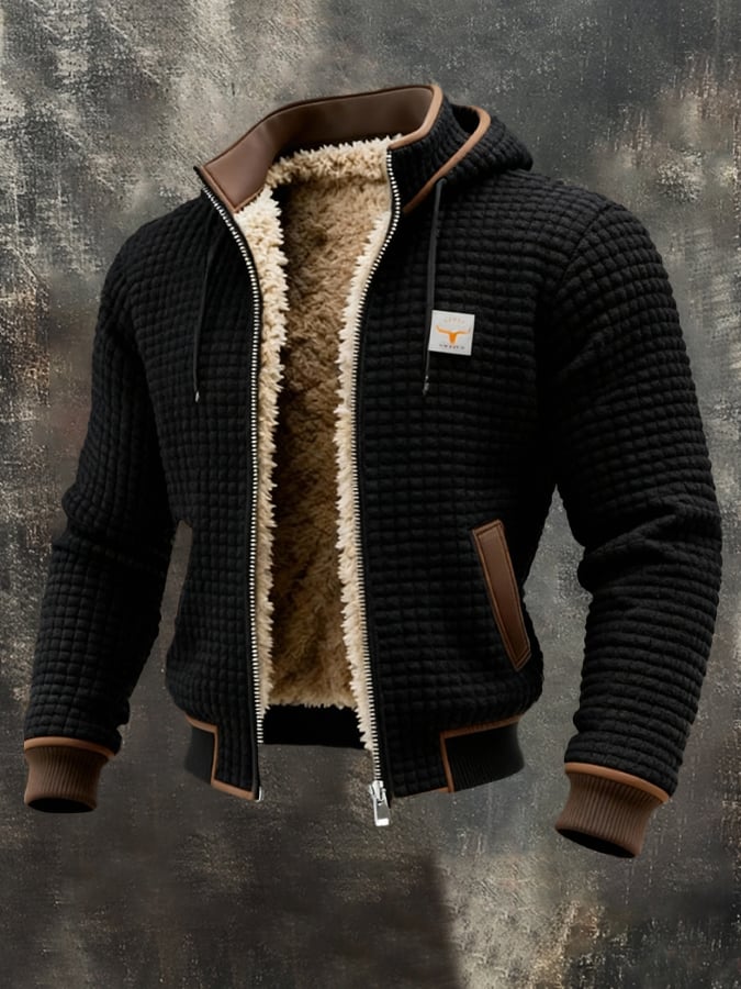 Manteau thermique homme coupe-vent et chaud, parfait pour l'hiver et les activités extérieures.