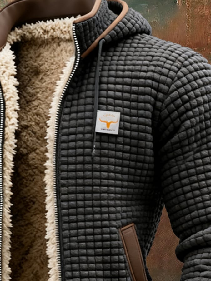 Veste homme matelassée coupe-vent, doudoune thermique robuste pour l'aventure en hiver.