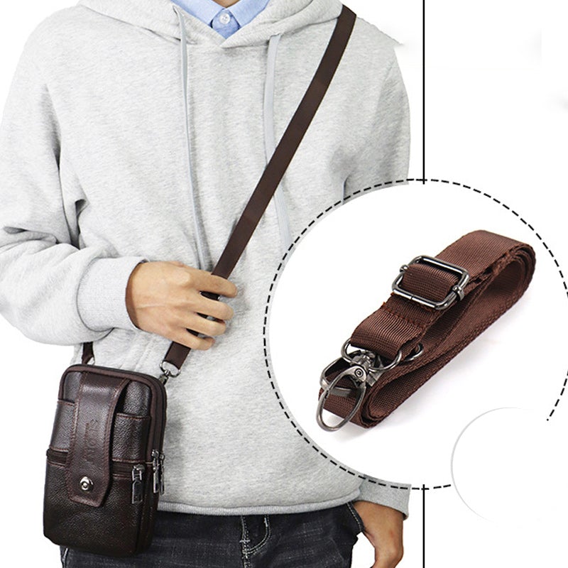 Sac banane homme vintage en cuir marron. Un accessoire indispensable pour l'organisation et le style urbain.