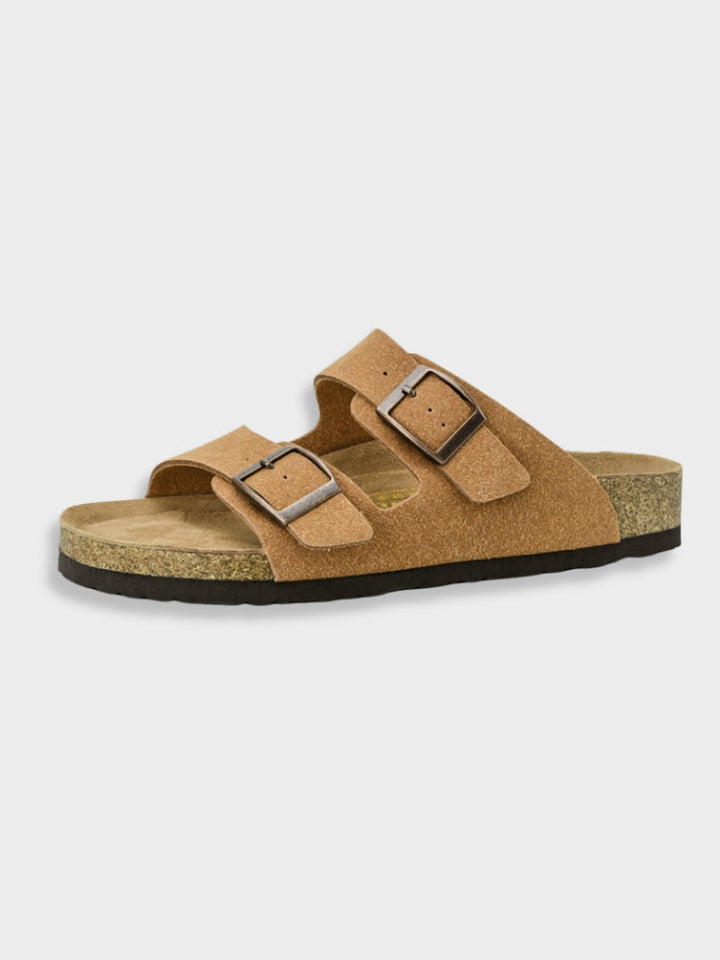 Sandales plates Arizona confortables pour femmes, idéales pour l'été. Style mode élégant et décontracté.