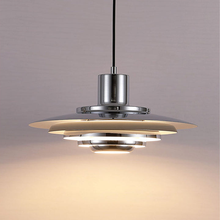 Lampe suspendue LED polyvalente, style nordique, convient pour salon, salle à manger ou cuisine moderne.