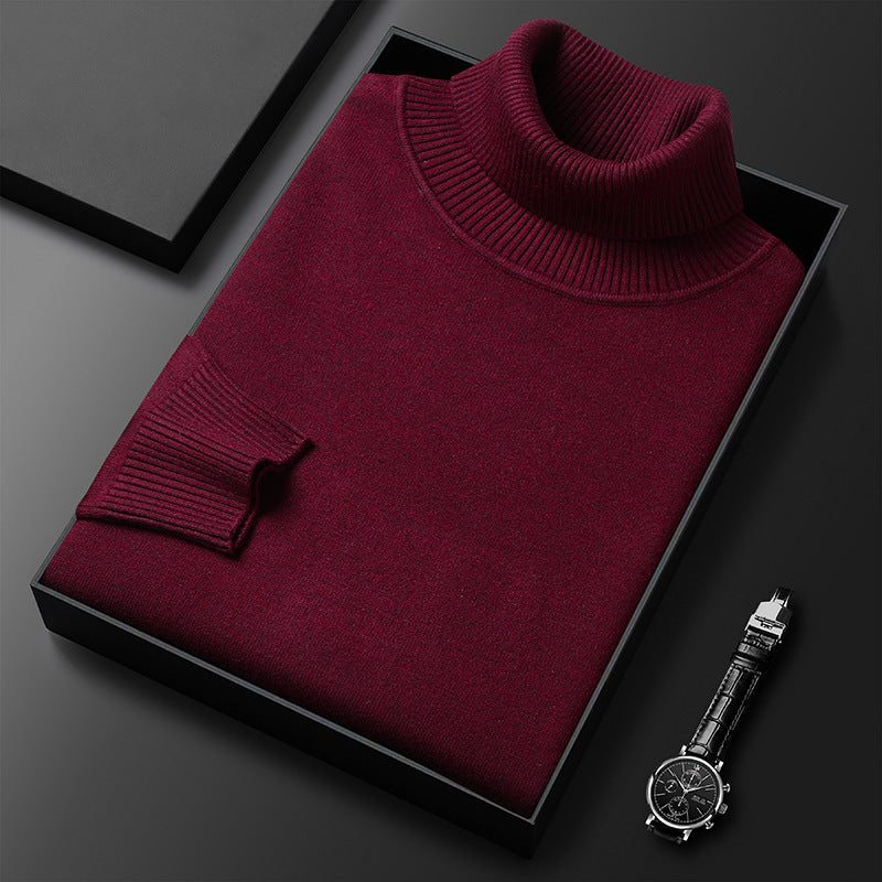 Col roulé homme doux en mélange cachemire gris, idéal pour un hiver chaud et élégant.