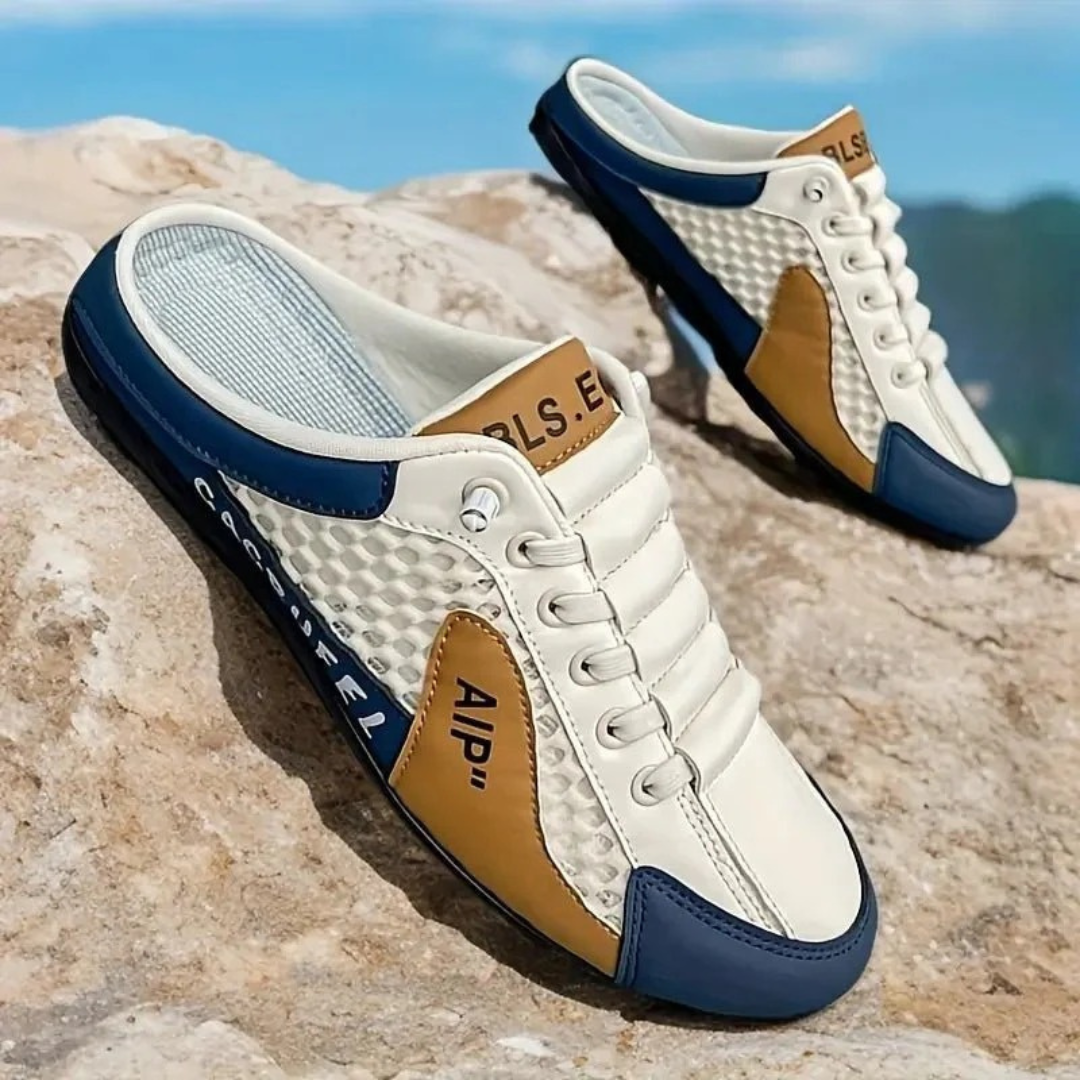 Chaussures homme Elias à lacets, design ajouré respirant pour un confort quotidien inégalé.